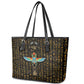 Ankh Horus Scarab Egyptian Leather Tote Bag Ancient Egypt - African Spiritual Legacy - African Pride