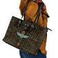 Ankh Horus Scarab Egyptian Leather Tote Bag Ancient Egypt - African Spiritual Legacy - African Pride