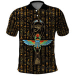 Ankh Horus Scarab Egyptian Polo Shirt Ancient Egypt - African Spiritual Legacy - African Pride