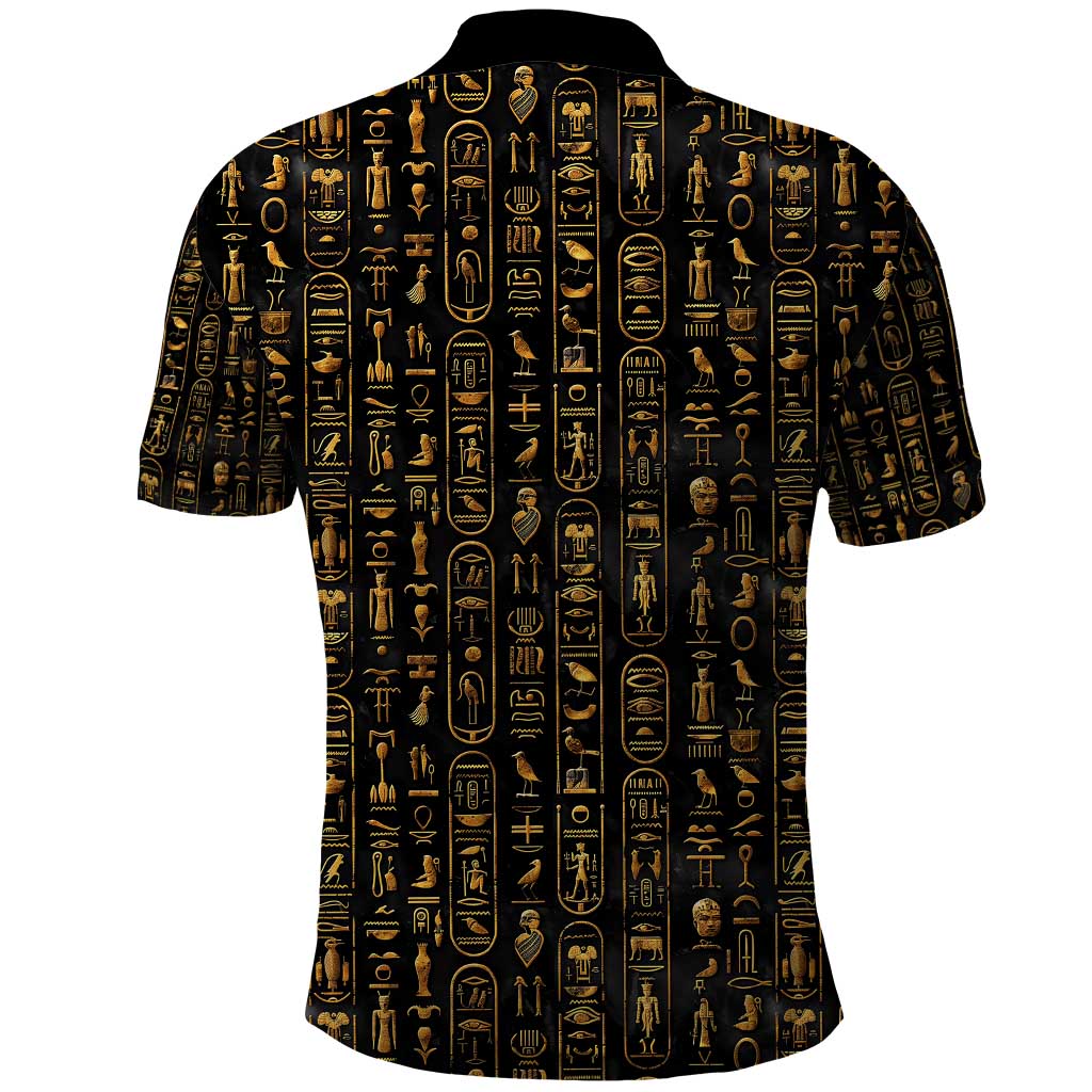 Ankh Horus Scarab Egyptian Polo Shirt Ancient Egypt - African Spiritual Legacy - African Pride