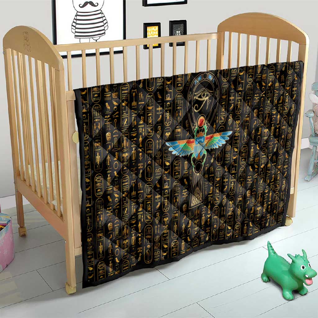 Ankh Horus Scarab Egyptian Quilt Ancient Egypt - African Spiritual Legacy - African Pride