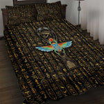 Ankh Horus Scarab Egyptian Quilt Bed Set Ancient Egypt - African Spiritual Legacy - African Pride