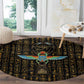 Ankh Horus Scarab Egyptian Round Carpet Ancient Egypt - African Spiritual Legacy - African Pride