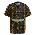 Ankh Horus Scarab Egyptian Rugby Jersey Ancient Egypt - African Spiritual Legacy - African Pride