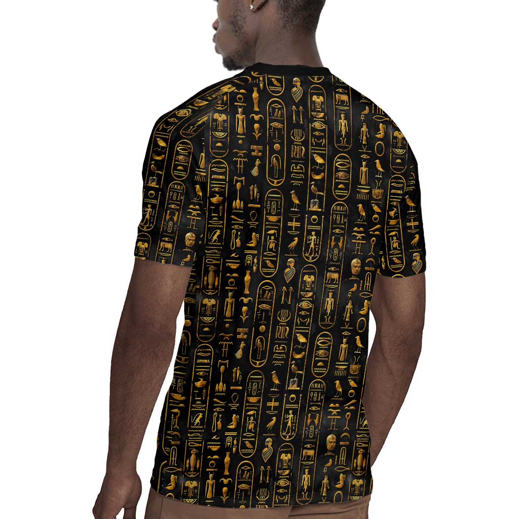 Ankh Horus Scarab Egyptian Rugby Jersey Ancient Egypt - African Spiritual Legacy - African Pride