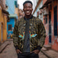 Ankh Horus Scarab Egyptian Sleeve Zip Bomber Jacket Ancient Egypt - African Spiritual Legacy - African Pride