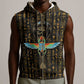 Ankh Horus Scarab Egyptian Sleeveless Zip Hoodie Ancient Egypt - African Spiritual Legacy - African Pride