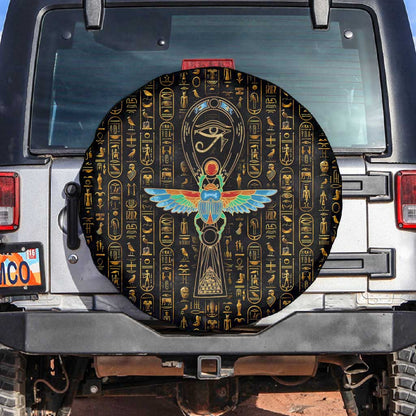 Ankh Horus Scarab Egyptian Spare Tire Cover Ancient Egypt - African Spiritual Legacy - African Pride