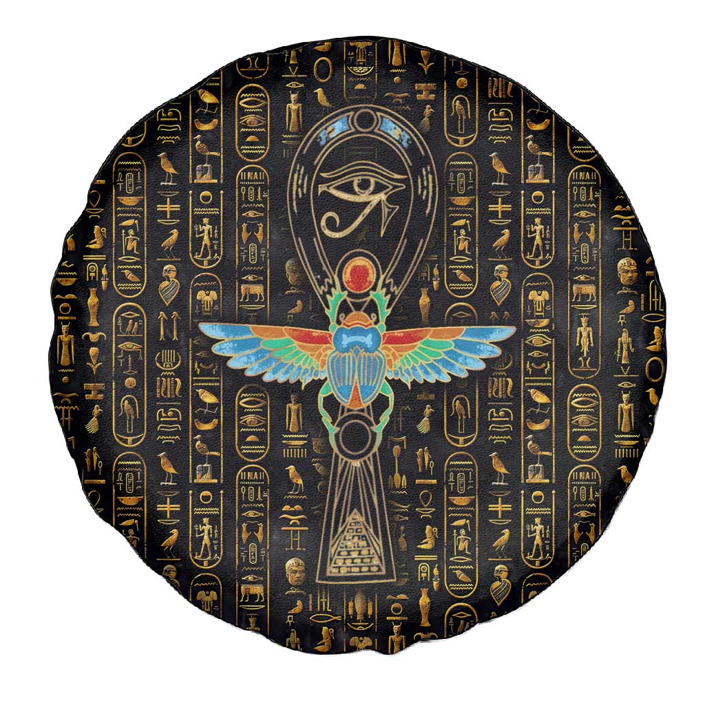 Ankh Horus Scarab Egyptian Spare Tire Cover Ancient Egypt - African Spiritual Legacy - African Pride