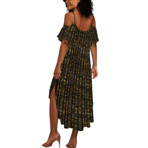 Ankh Horus Scarab Egyptian Summer Maxi Dress Ancient Egypt - African Spiritual Legacy - African Pride