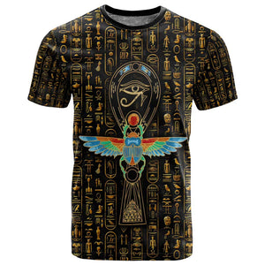 Ankh Horus Scarab Egyptian T shirt Ancient Egypt - African Spiritual Legacy - African Pride