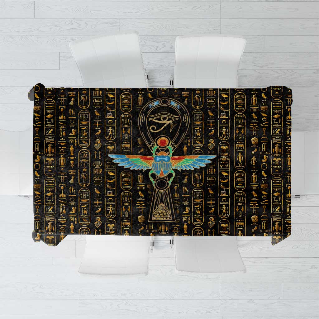 Ankh Horus Scarab Egyptian Tablecloth Ancient Egypt - African Spiritual Legacy - African Pride