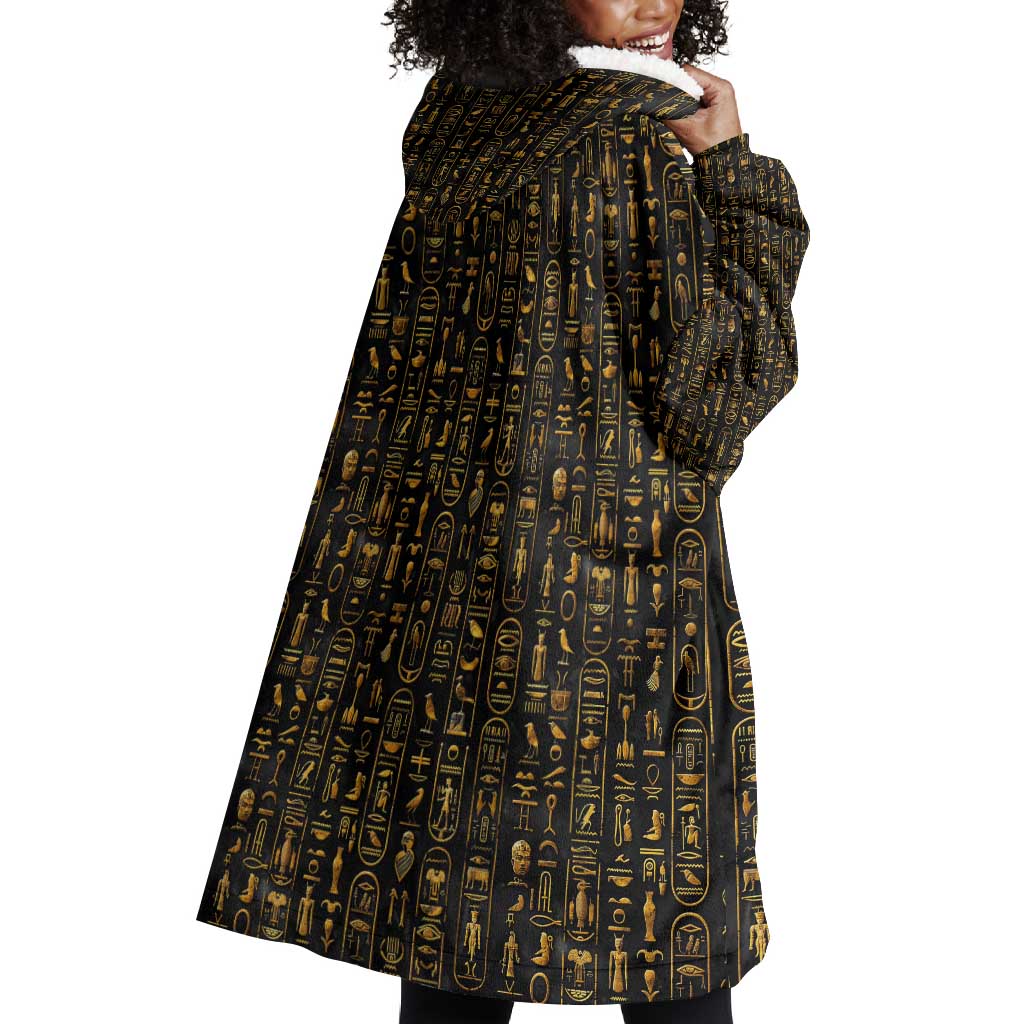 Ankh Horus Scarab Egyptian Wearable Blanket Hoodie Ancient Egypt - African Spiritual Legacy - African Pride