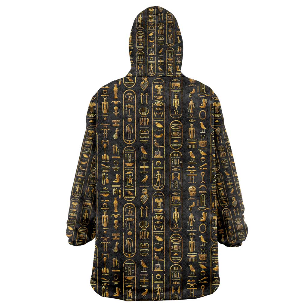 Ankh Horus Scarab Egyptian Wearable Blanket Hoodie Ancient Egypt - African Spiritual Legacy - African Pride