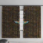 Ankh Horus Scarab Egyptian Window Curtain Ancient Egypt - African Spiritual Legacy - African Pride