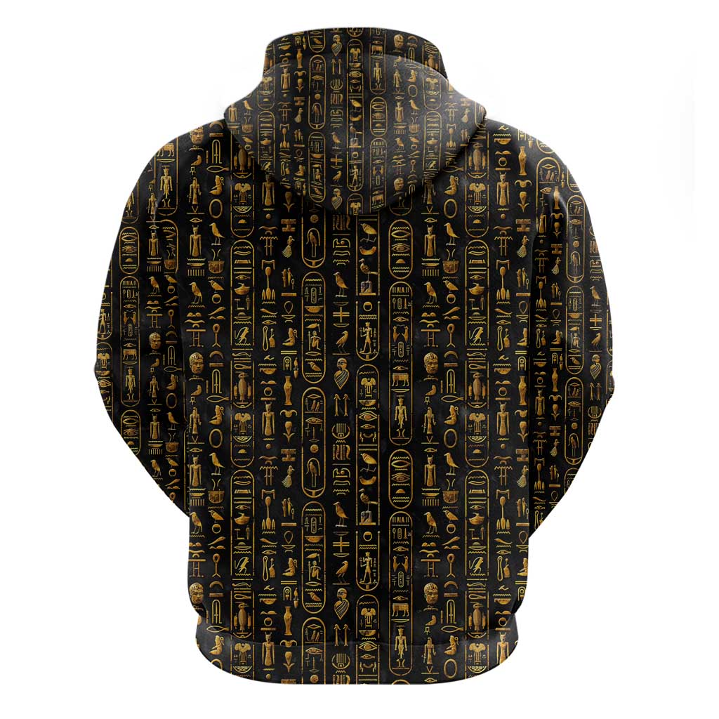 Ankh Horus Scarab Egyptian Zip Hoodie Ancient Egypt - African Spiritual Legacy - African Pride