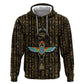 Ankh Horus Scarab Egyptian Zip Hoodie Ancient Egypt - African Spiritual Legacy - African Pride