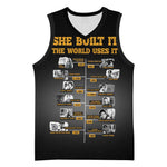 She Built It The World Uses It Basketball Jersey Black Women, Bold Inventions - African Pride