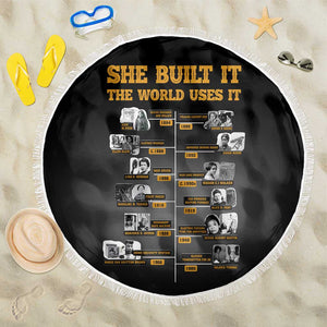 She Built It The World Uses It Beach Blanket Black Women, Bold Inventions - African Pride