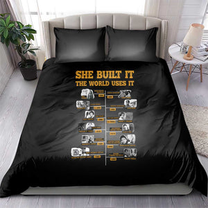 She Built It The World Uses It Bedding Set Black Women, Bold Inventions - African Pride