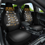 She Built It The World Uses It Car Seat Cover Black Women, Bold Inventions - African Pride