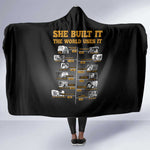 She Built It The World Uses It Hooded Blanket Black Women, Bold Inventions - African Pride