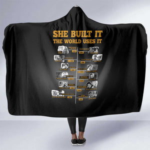 She Built It The World Uses It Hooded Blanket Black Women, Bold Inventions - African Pride