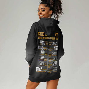 She Built It The World Uses It Hoodie Dress Black Women, Bold Inventions - African Pride