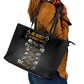 She Built It The World Uses It Leather Tote Bag Black Women, Bold Inventions - African Pride