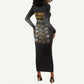 She Built It The World Uses It Long Sleeve Bodycon Dress Black Women, Bold Inventions - African Pride