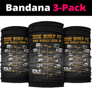 She Built It The World Uses It Neck Gaiter Black Women, Bold Inventions - African Pride