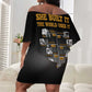 She Built It The World Uses It Off Shoulder Short Dress Black Women, Bold Inventions - African Pride