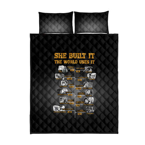 She Built It The World Uses It Quilt Bed Set Black Women, Bold Inventions - African Pride