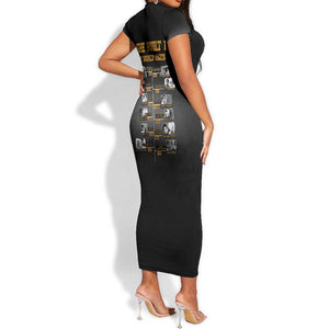 She Built It The World Uses It Short Sleeve Bodycon Dress Black Women, Bold Inventions - African Pride