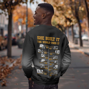 She Built It The World Uses It Sweatshirt Black Women, Bold Inventions - African Pride