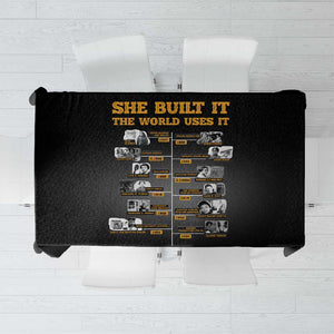 She Built It The World Uses It Tablecloth Black Women, Bold Inventions - African Pride