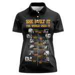 She Built It The World Uses It Women Polo Shirt Black Women, Bold Inventions - African Pride