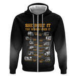 She Built It The World Uses It Zip Hoodie Black Women, Bold Inventions - African Pride