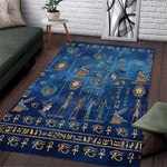Ancient Egyptian Culture Area Rug Pharaohs Anubis Kemet and Symbolic Motifs - African Pride