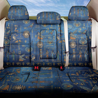 Ancient Egyptian Culture Back Car Seat Cover Pharaohs Anubis Kemet and Symbolic Motifs - African Pride