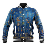 Ancient Egyptian Culture Baseball Jacket Pharaohs Anubis Kemet and Symbolic Motifs - African Pride
