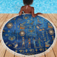 Ancient Egyptian Culture Beach Blanket Pharaohs Anubis Kemet and Symbolic Motifs - African Pride