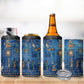 Ancient Egyptian Culture 4 in 1 Can Cooler Tumbler Pharaohs Anubis Kemet and Symbolic Motifs - African Pride