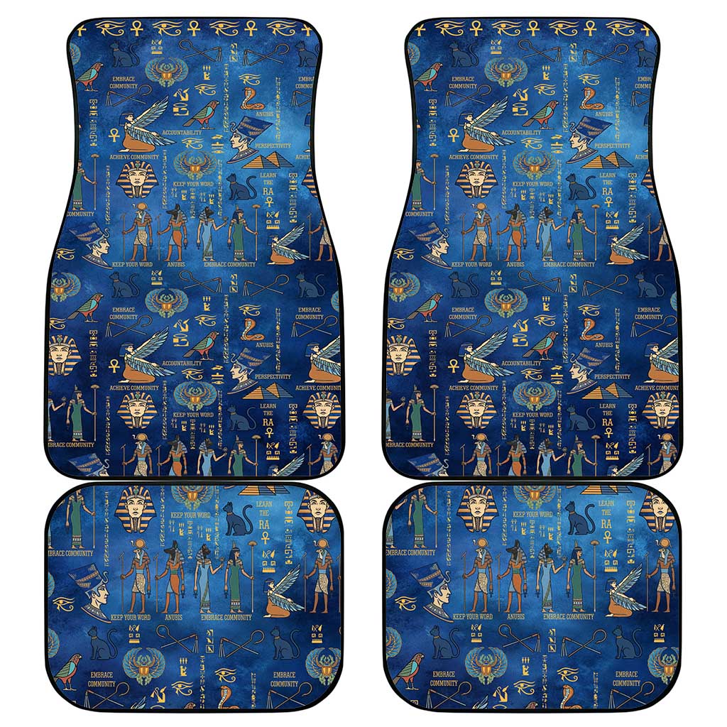 Ancient Egyptian Culture Car Mats Pharaohs Anubis Kemet and Symbolic Motifs - African Pride