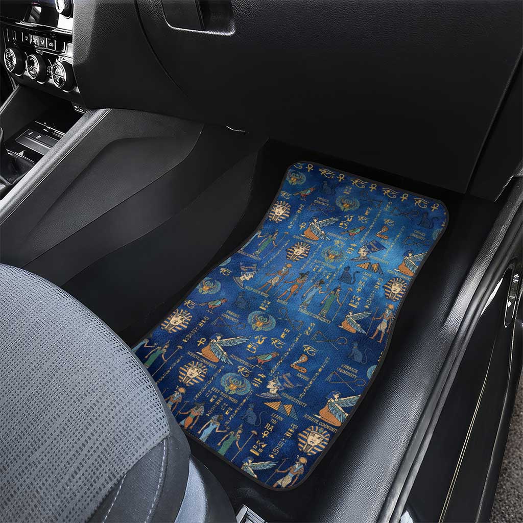 Ancient Egyptian Culture Car Mats Pharaohs Anubis Kemet and Symbolic Motifs - African Pride