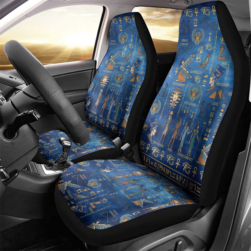Ancient Egyptian Culture Car Seat Cover Pharaohs Anubis Kemet and Symbolic Motifs - African Pride