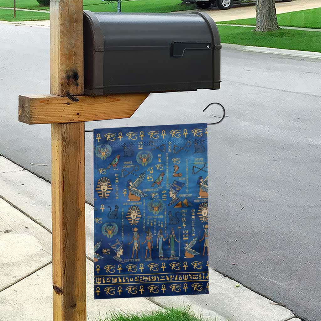 Ancient Egyptian Culture Garden Flag Pharaohs Anubis Kemet and Symbolic Motifs - African Pride