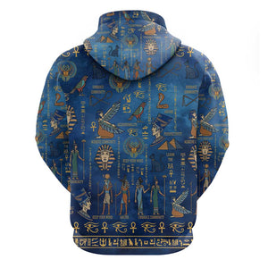 Ancient Egyptian Culture Hoodie Pharaohs Anubis Kemet and Symbolic Motifs - African Pride