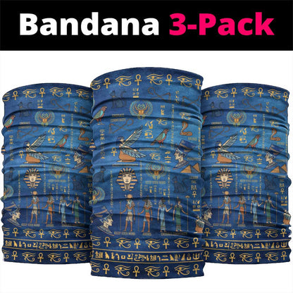 Ancient Egyptian Culture Neck Gaiter Pharaohs Anubis Kemet and Symbolic Motifs - African Pride