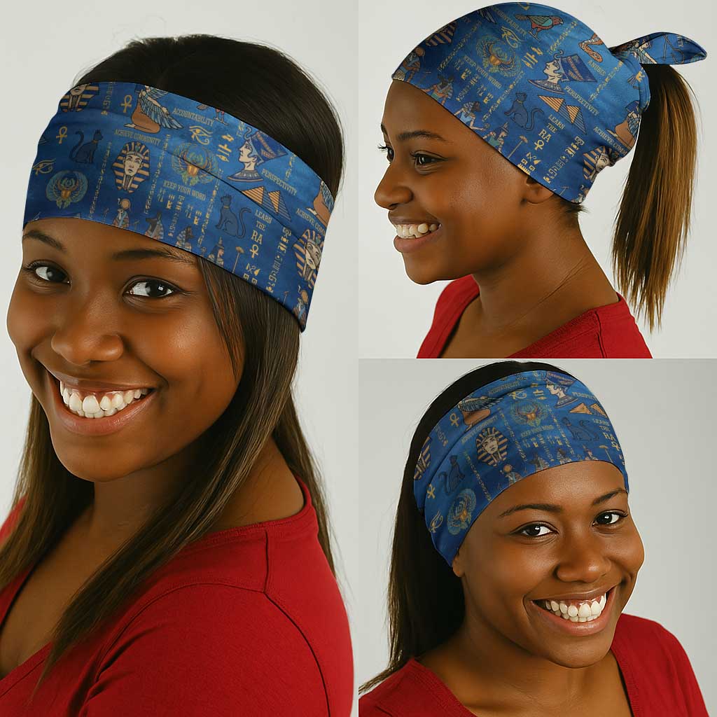 Ancient Egyptian Culture Neck Gaiter Pharaohs Anubis Kemet and Symbolic Motifs - African Pride
